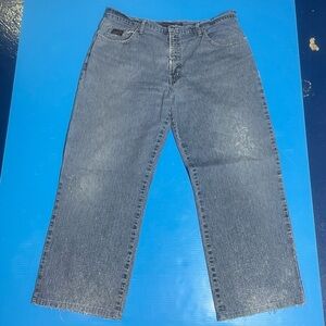 Point Zero Men's Relaxed Straight Jeans in Faded Gray-Blue